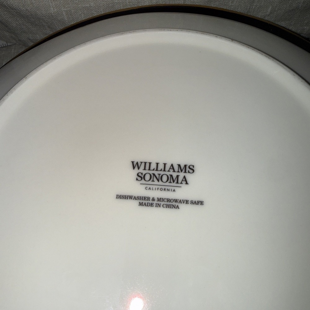 Williams Sonoma Harvest Bloom Collection 9" Salad Dessert Plates  (5)Gold Trim - Picture 2 of 2